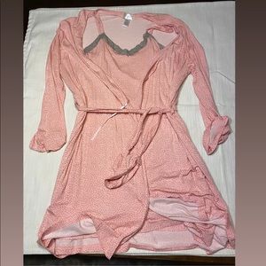BEAUTIFUL! Pink Sleep Dress & Robe